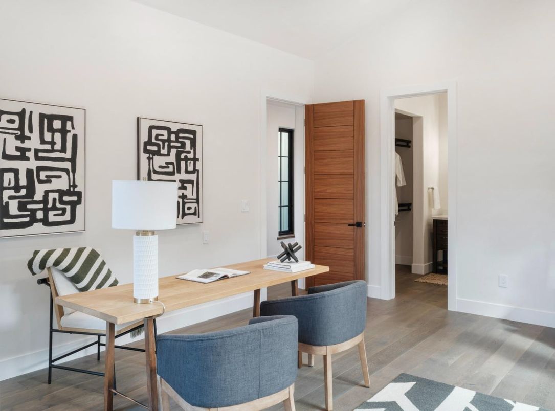 Home Office, Interior, Wood Texture Flooring