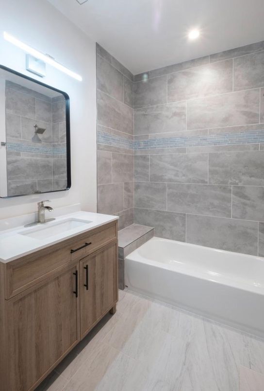 Bathroom, Dual Sink Vanities, Interior, Marble, Recessed Lighting