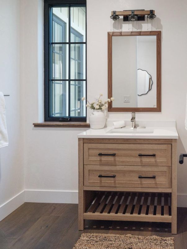 Bathroom, Interior, Wood Texture Flooring