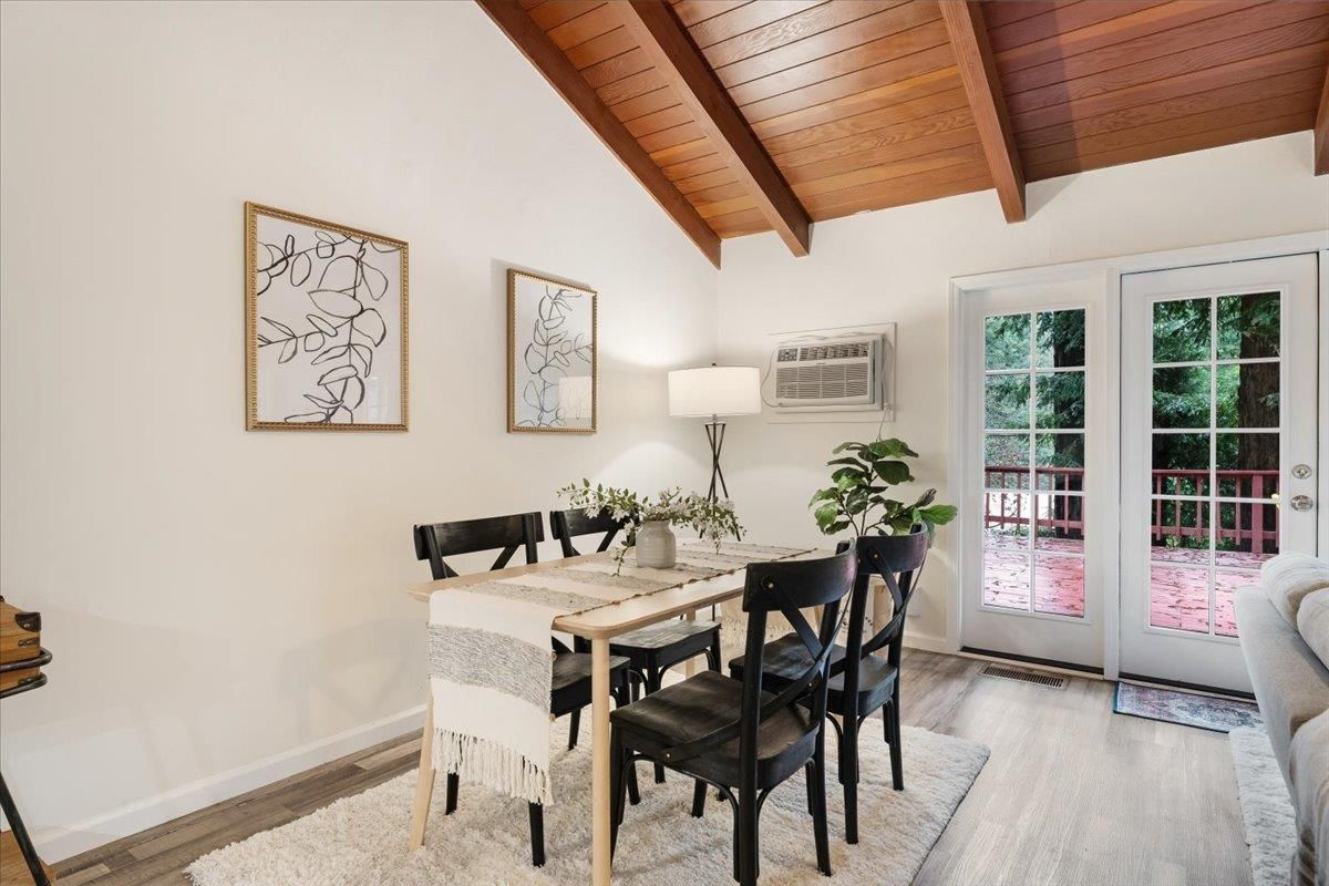 Dining room, Interior, Wooden Beams, Wooden Ceilings, Wood Texture Flooring