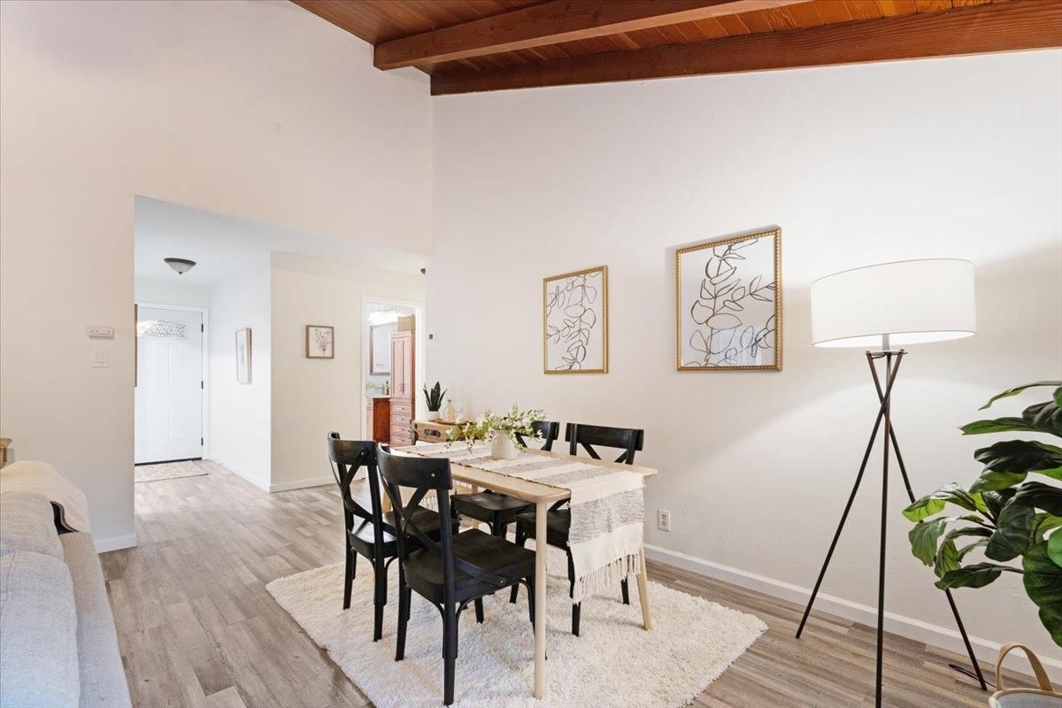 Dining room, Interior, Wooden Beams, Wooden Ceilings, Wood Texture Flooring