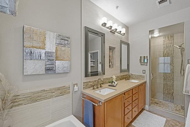 Bathroom, Dual Sink Vanities, Glass Shower, Interior