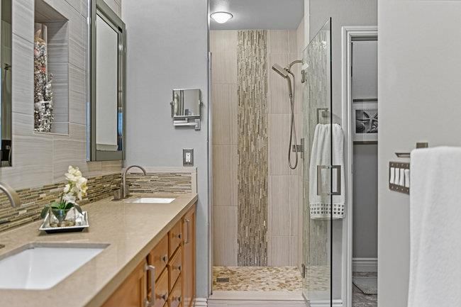 Bathroom, Dual Sink Vanities, Glass Shower, Interior