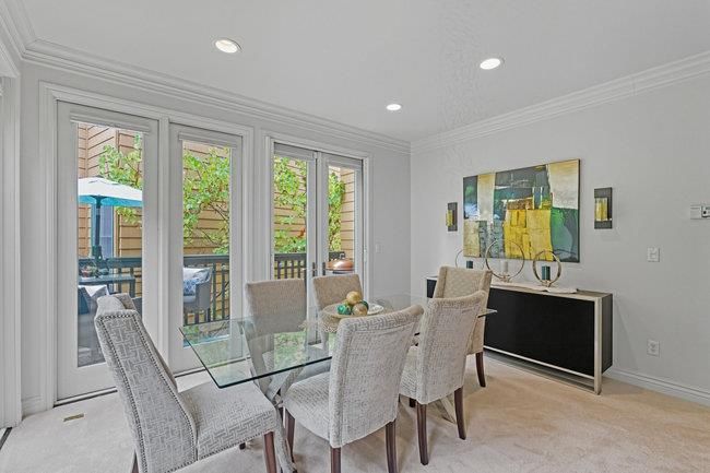 Dining room, Interior, Recessed Lighting
