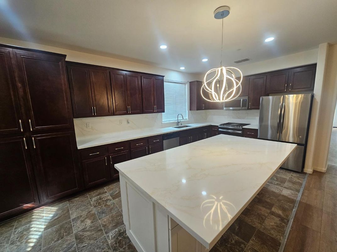 Interior, Kitchen, Pendant Lights, Recessed Lighting, Stainless Steel Appliances