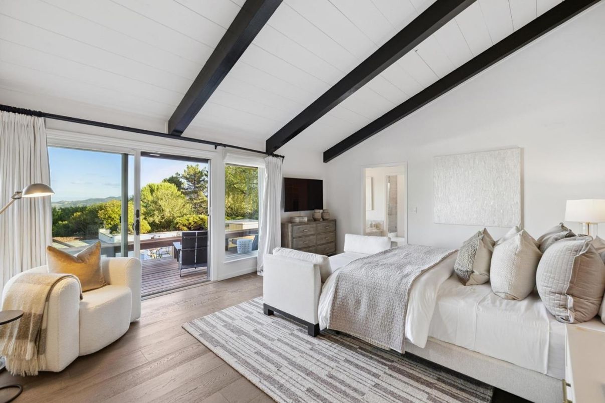 Bedroom, Interior, Wooden Beams, Wood Texture Flooring