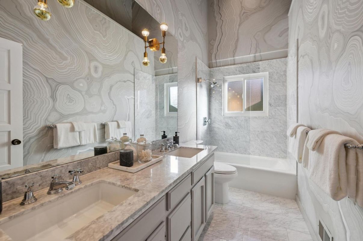 Bathroom, Dual Sink Vanities, Interior, Marble, Marble Walls