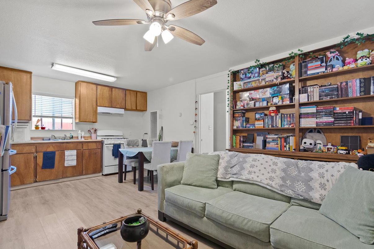 Dining room, Interior, Kitchen, Living room, Wood Texture Flooring