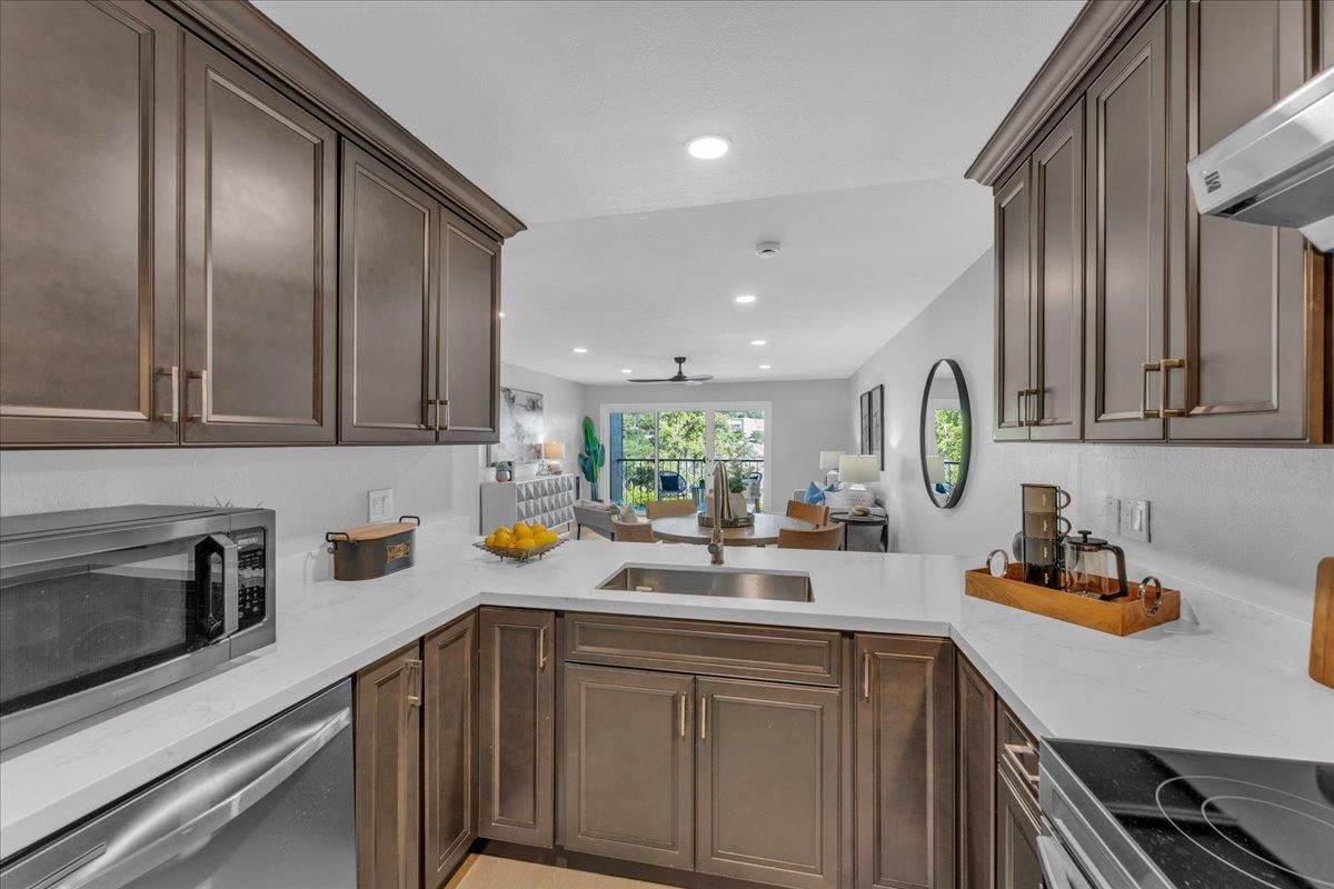 Interior, Kitchen, Recessed Lighting, Stainless Steel Appliances