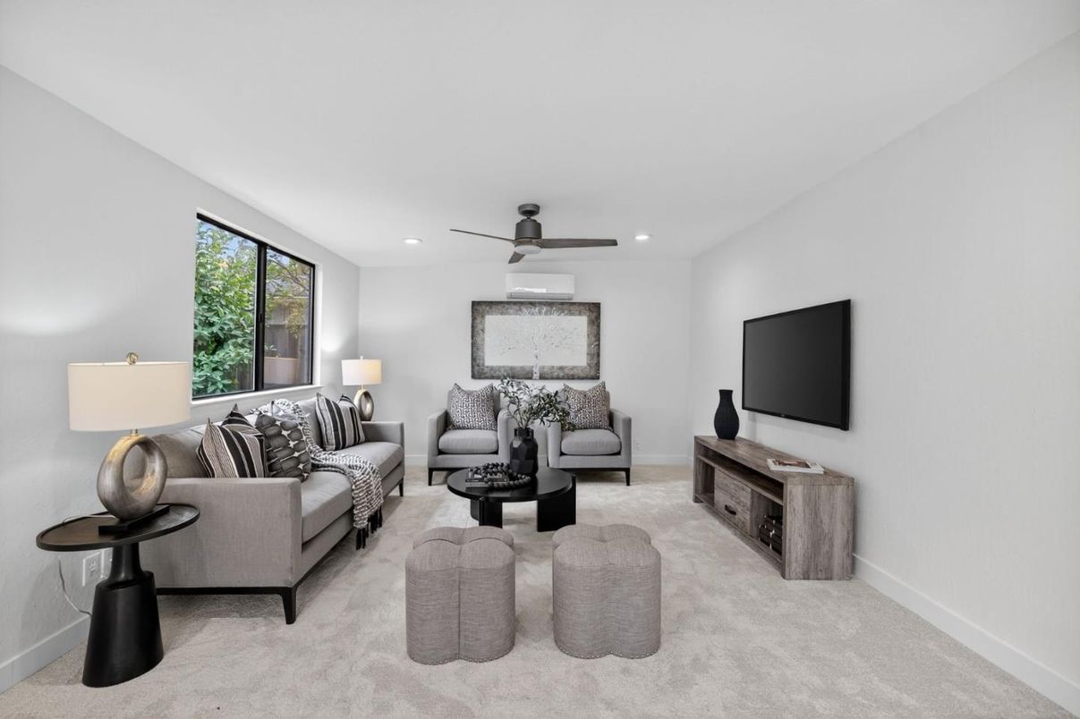 Interior, Living room, Recessed Lighting