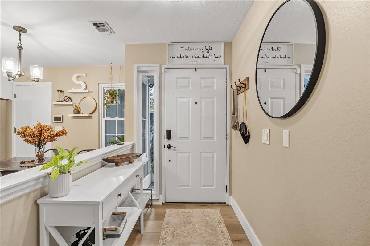 Bathroom, Interior, Pendant Lights, Wood Texture Flooring