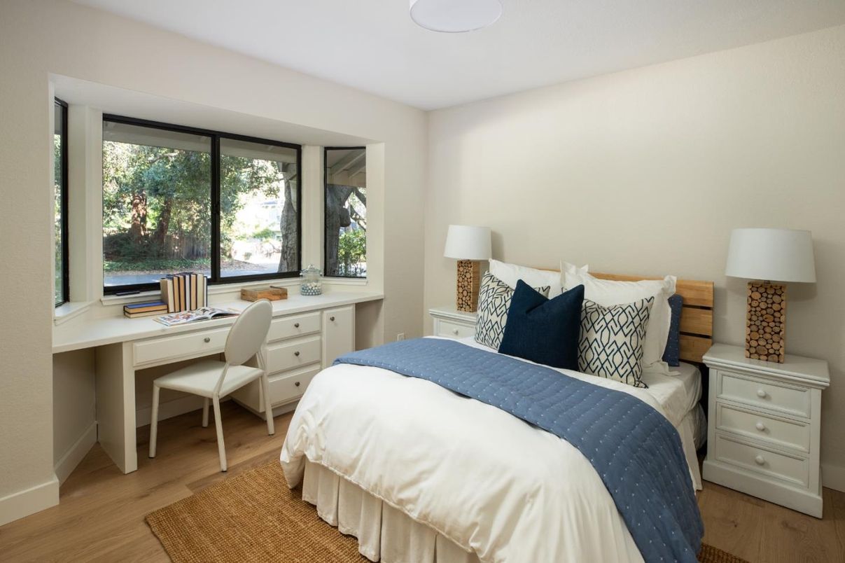 Bedroom, Home Office, Interior, Wood Texture Flooring