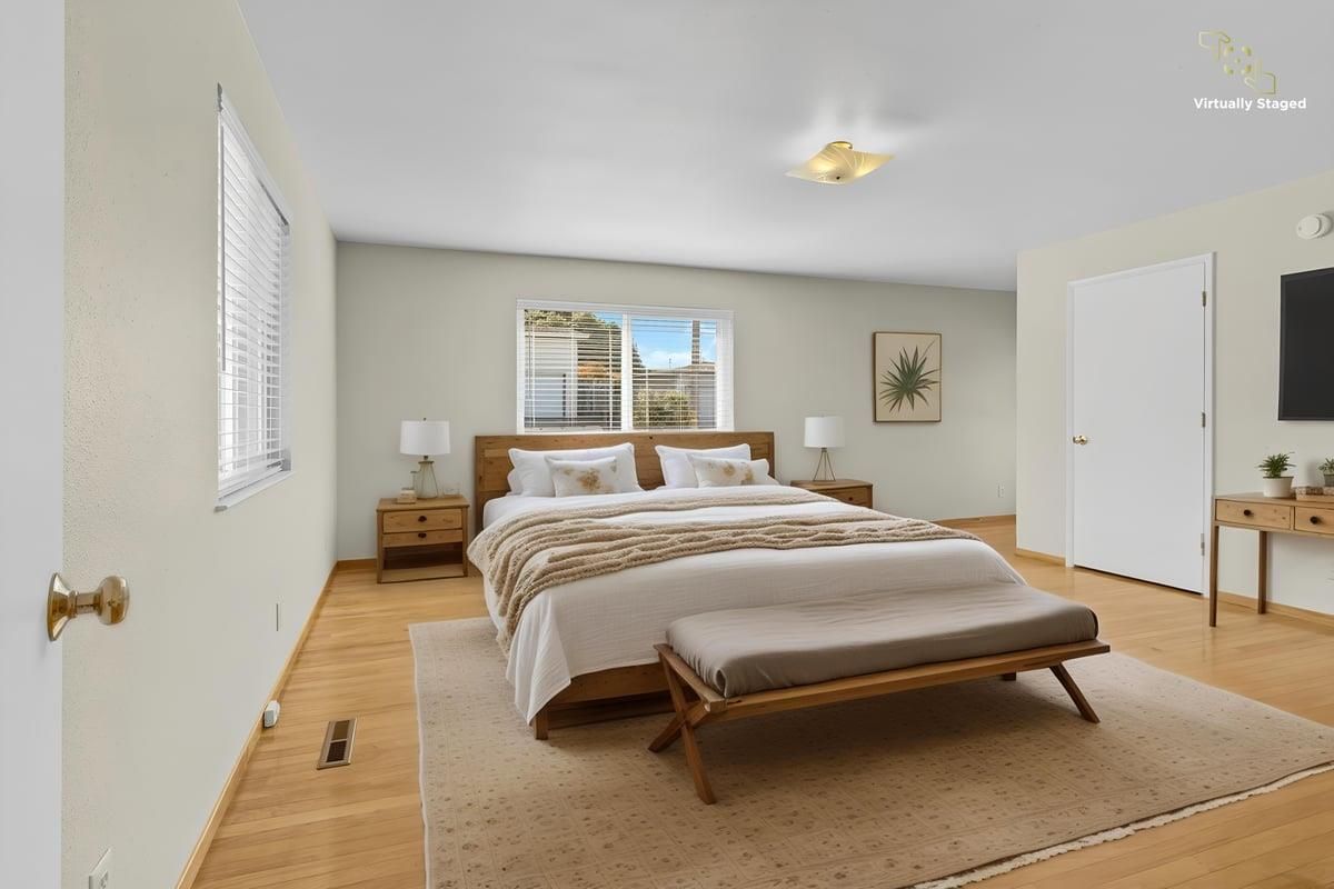 Bedroom, Interior, Wood Texture Flooring