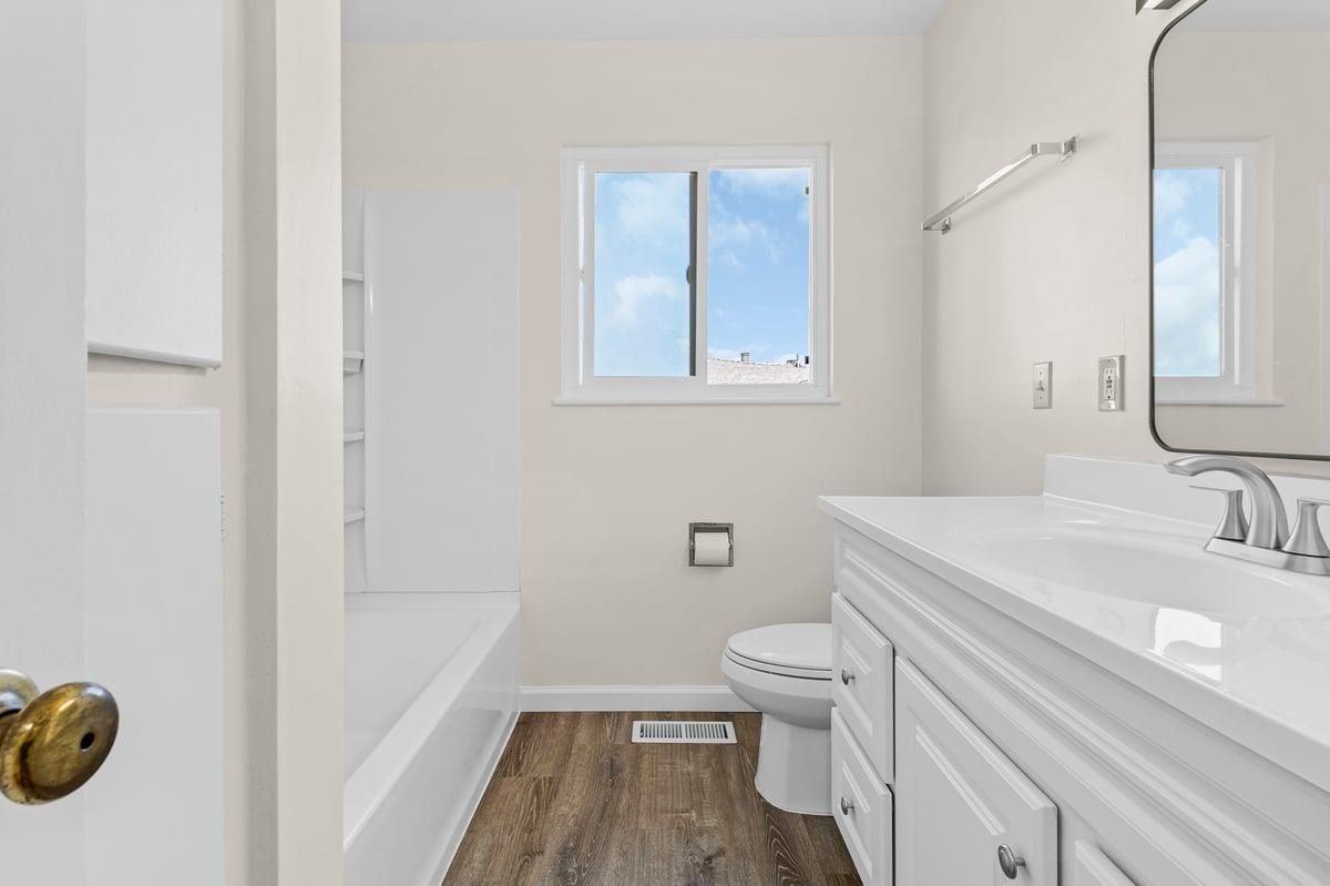 Bathroom, Interior, Wood Texture Flooring