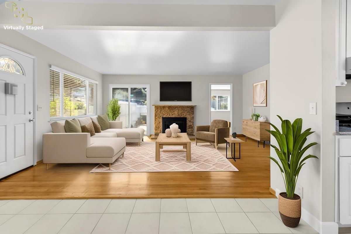 Fireplace, Interior, Living room, Wood Texture Flooring