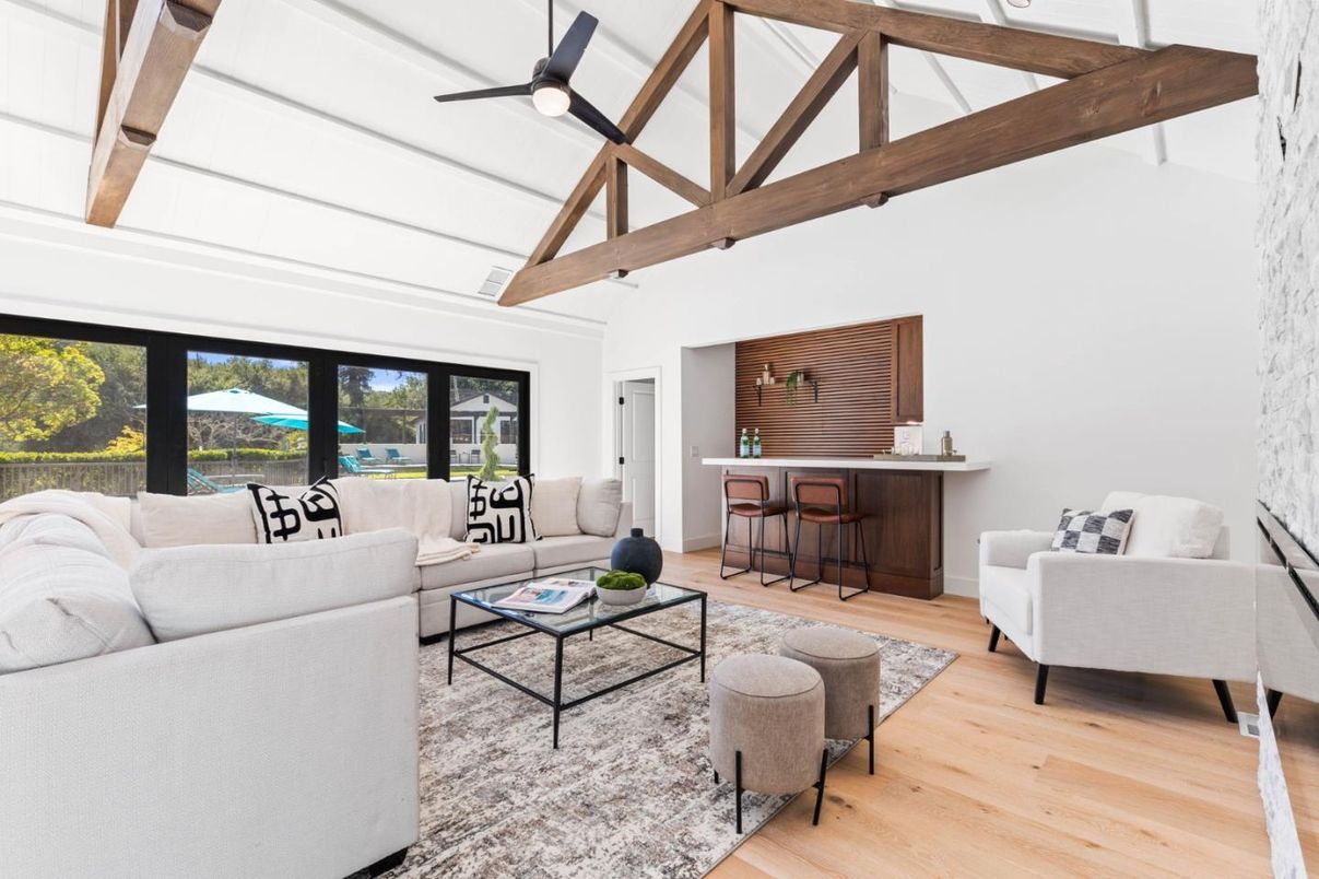 Interior, Living room, Wooden Beams, Wood Texture Flooring