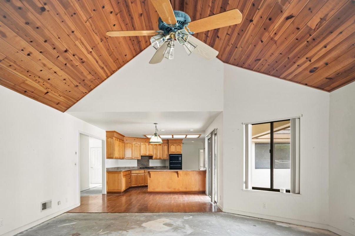 Interior, Kitchen, Pendant Lights, Wooden Ceilings, Wood Texture Flooring
