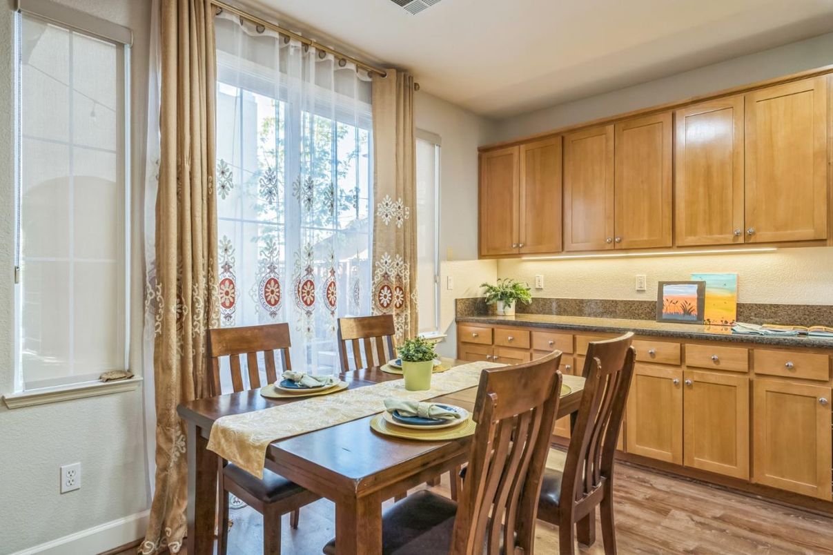 Dining room, Interior, Wood Texture Flooring