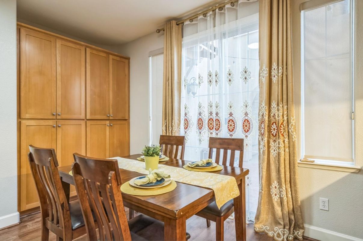 Dining room, Interior, Wood Texture Flooring
