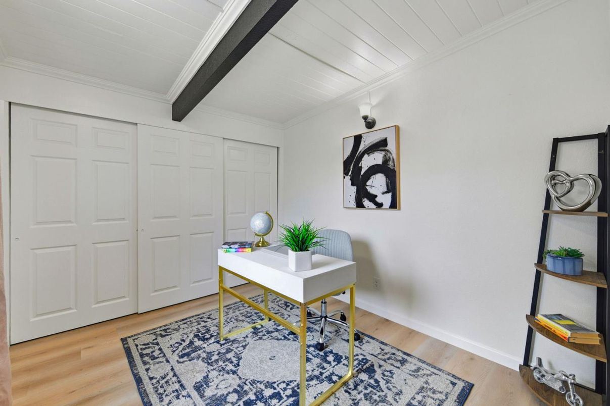 Home Office, Interior, Wooden Beams, Wood Texture Flooring