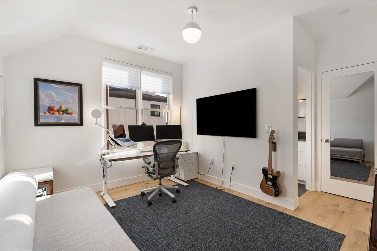 Home Office, Interior, Wood Texture Flooring
