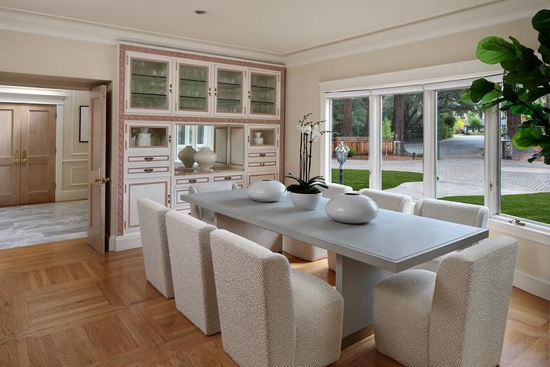 Dining room, Interior, Wood Texture Flooring