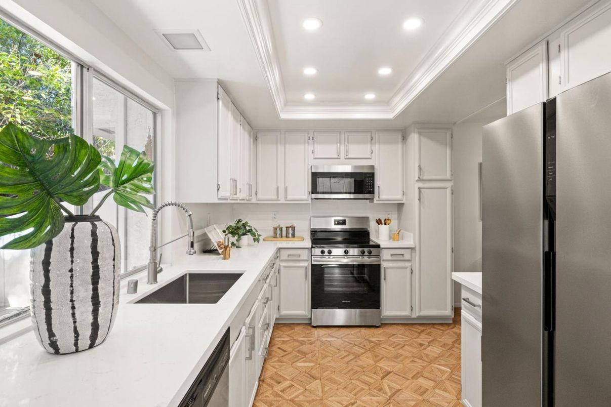 Interior, Kitchen, Recessed Lighting, Stainless Steel Appliances