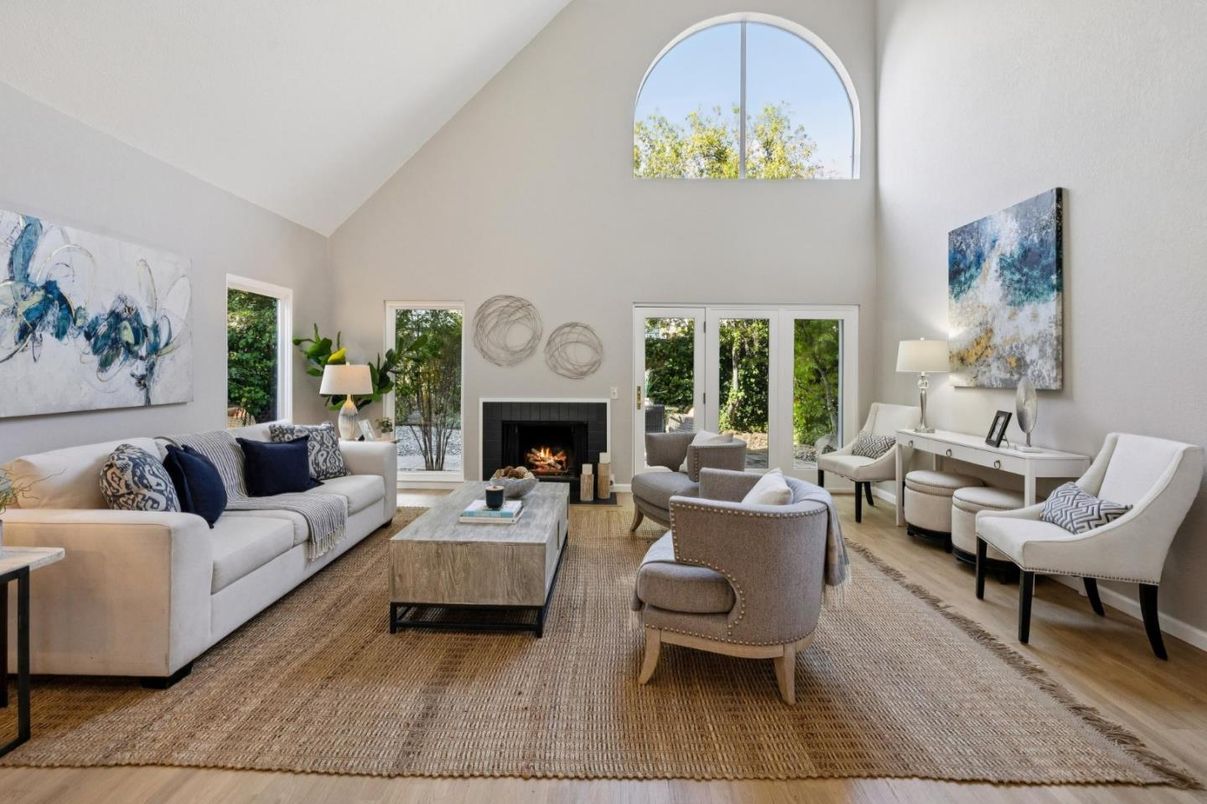 Fireplace, Interior, Living room, Wood Texture Flooring