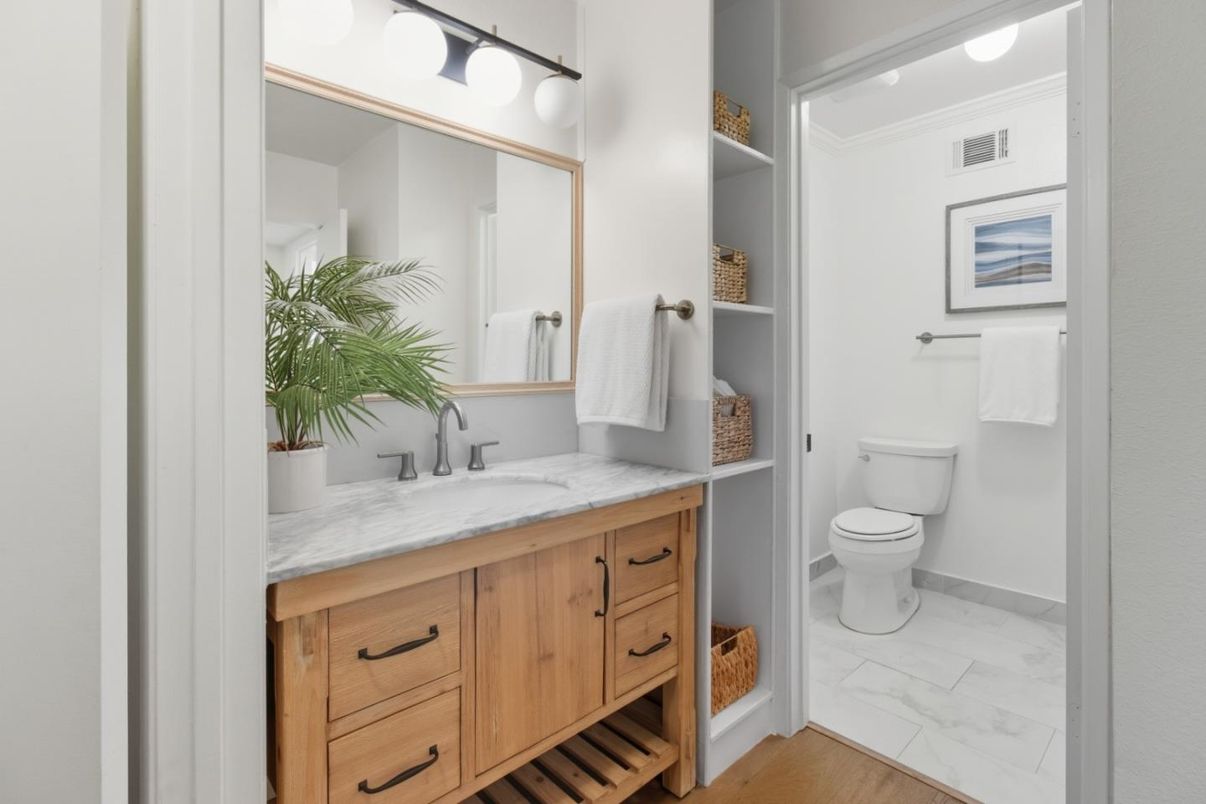 Bathroom, Interior, Marble, Wood Texture Flooring