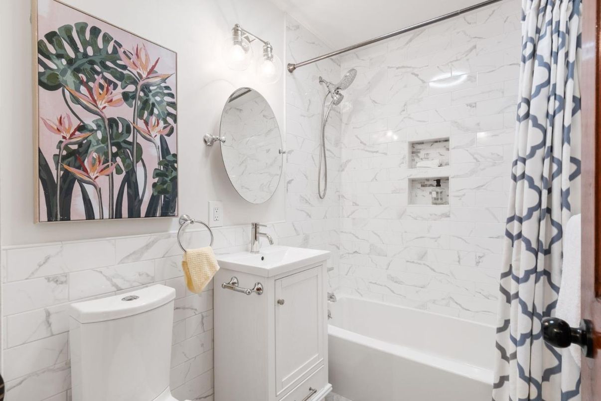 Bathroom, Interior, Marble Walls