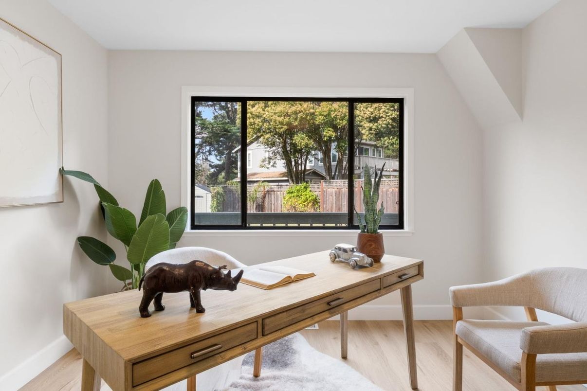 Home Office, Interior, Wood Texture Flooring