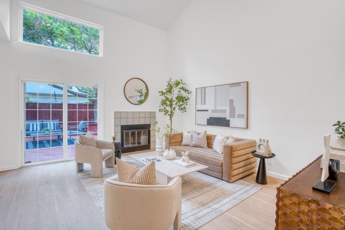 Fireplace, Interior, Living room, Wood Texture Flooring