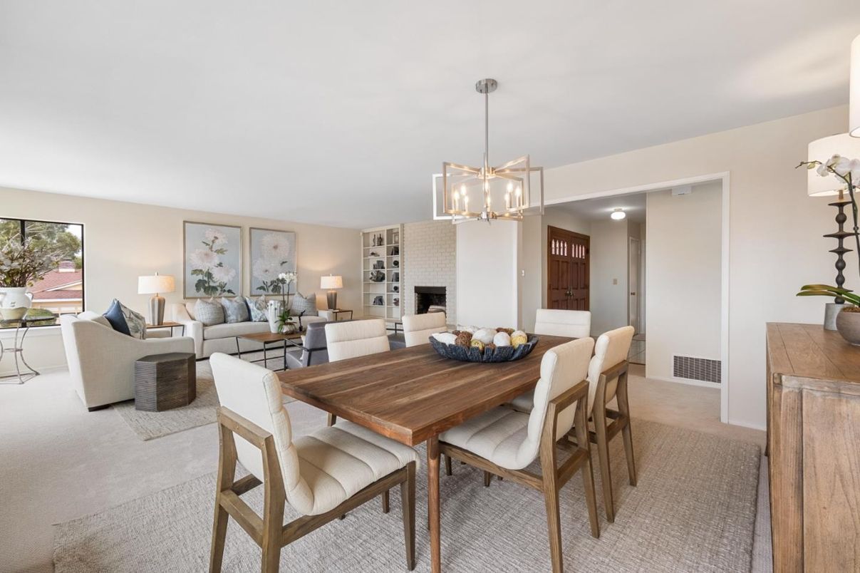 Dining room, Interior, Living room, Pendant Lights