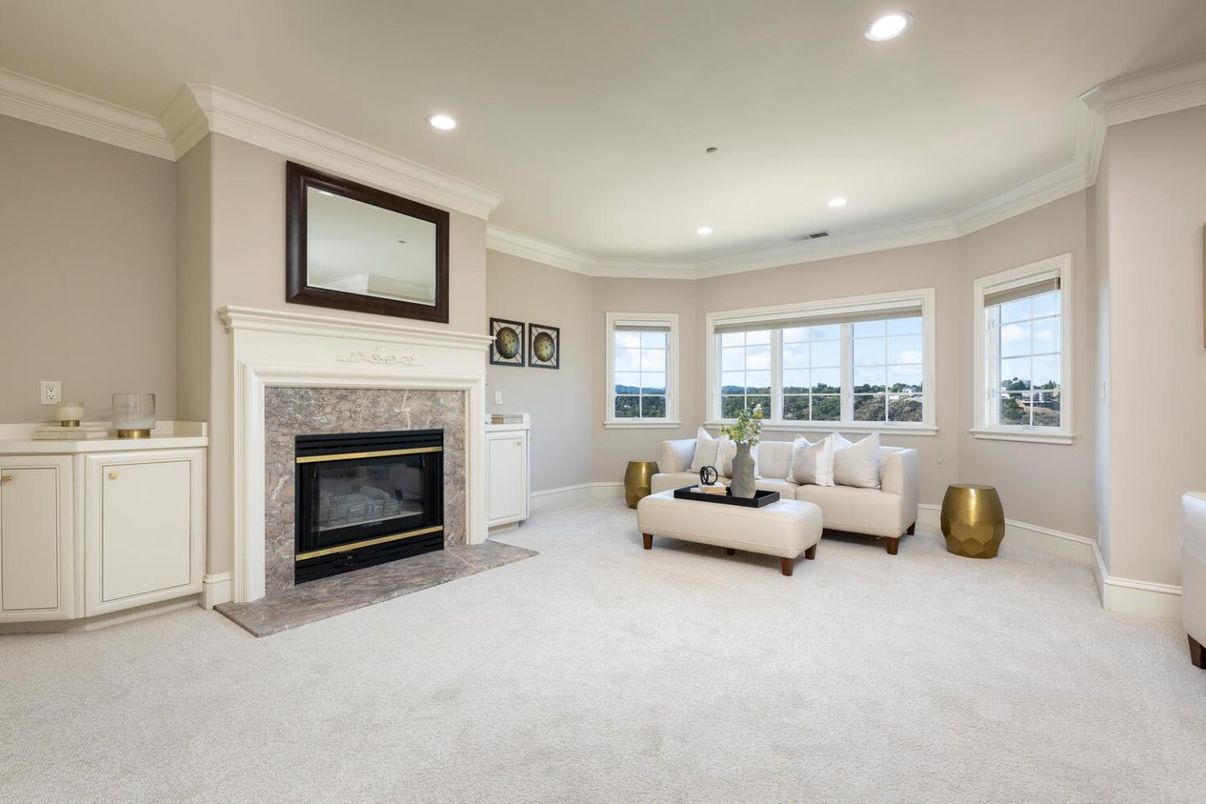 Fireplace, Interior, Living room, Recessed Lighting