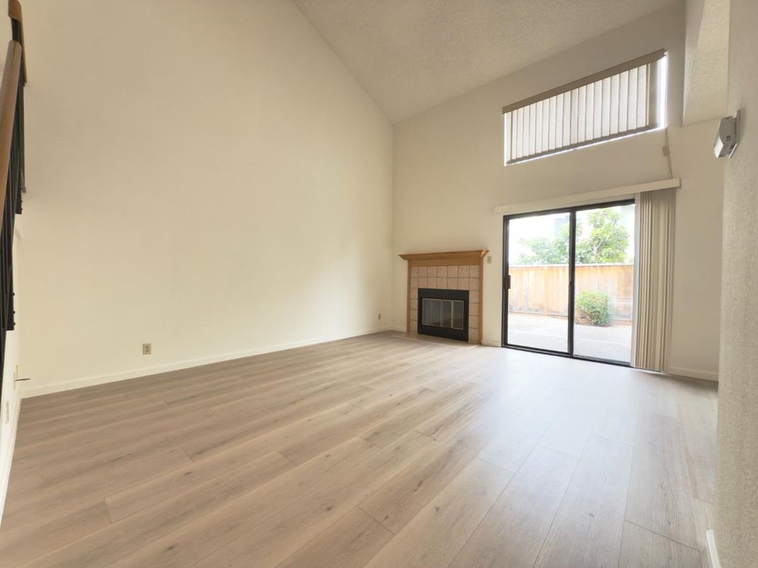Empty room, Fireplace, Interior, Wood Texture Flooring