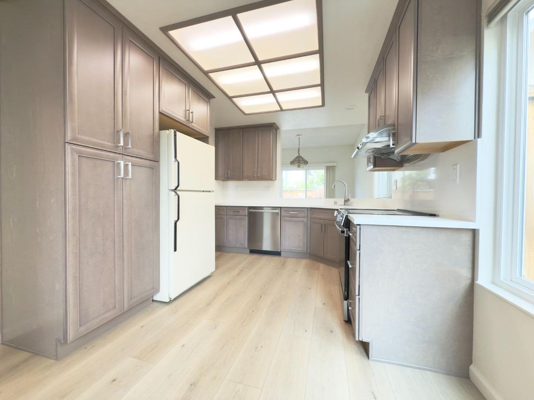 Interior, Kitchen, Wood Texture Flooring