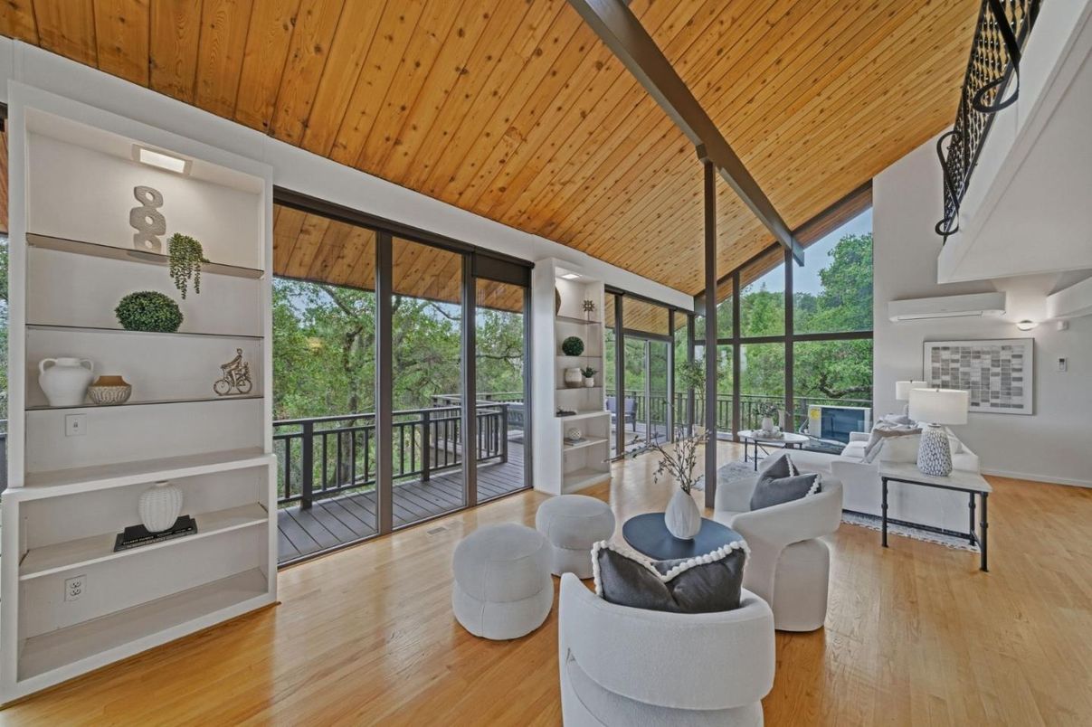 Interior, Living room, Sun Room, Wooden Ceilings, Wood Texture Flooring