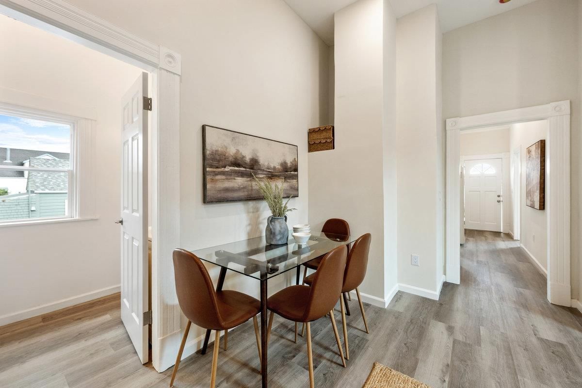 Dining room, Interior, Wood Texture Flooring