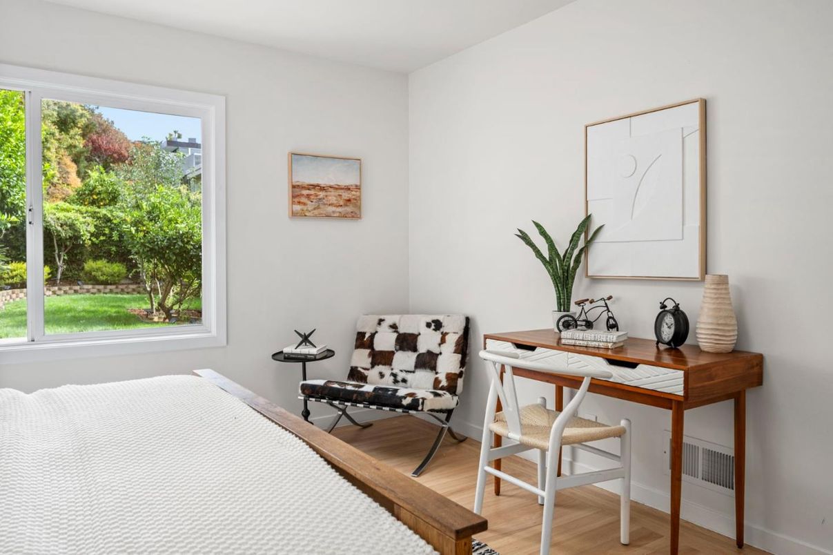 Bedroom, Home Office, Interior, Wood Texture Flooring