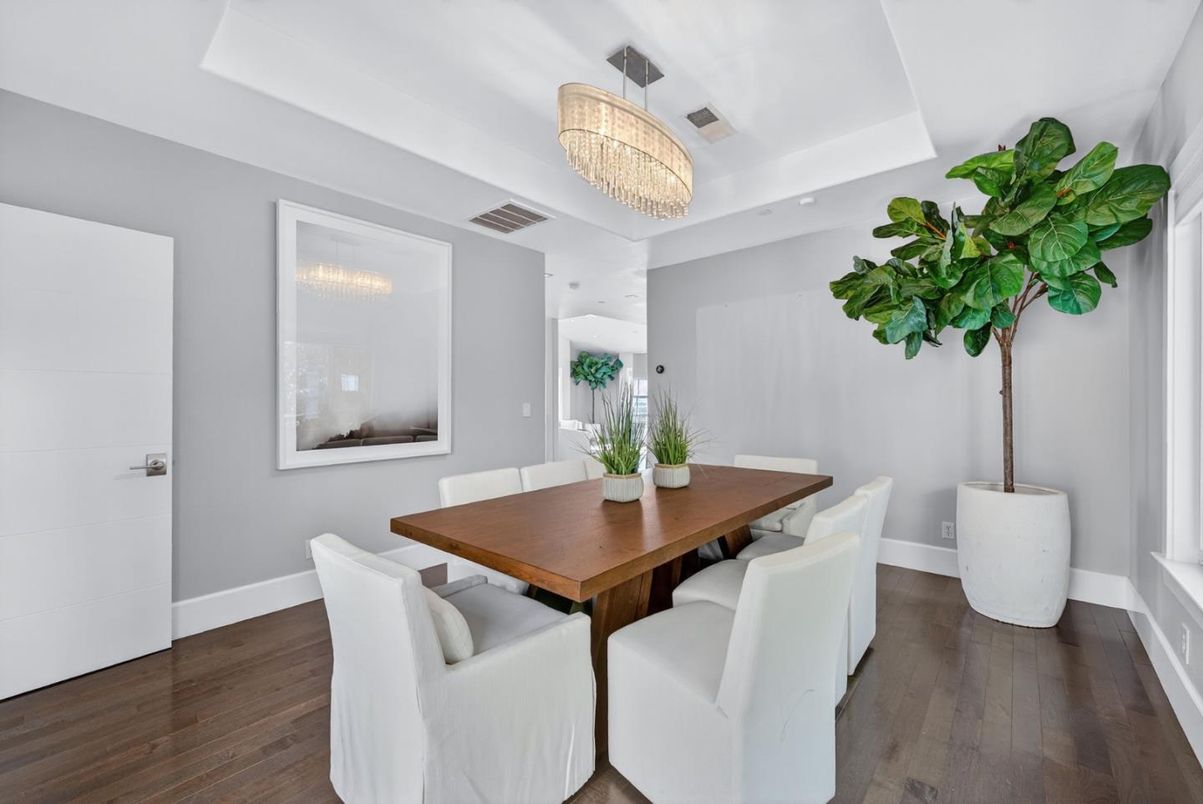 Chandelier, Dining room, Interior, Wood Texture Flooring