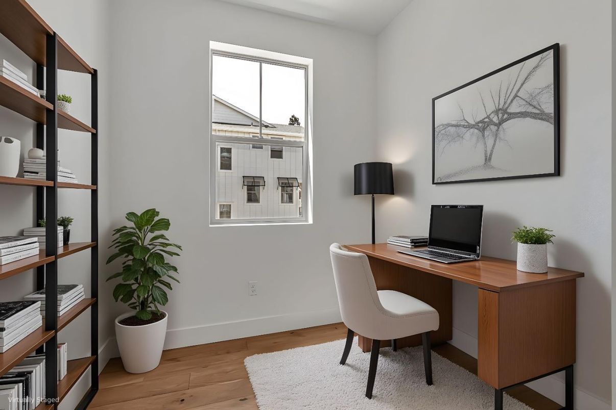 Home Office, Interior, Wood Texture Flooring