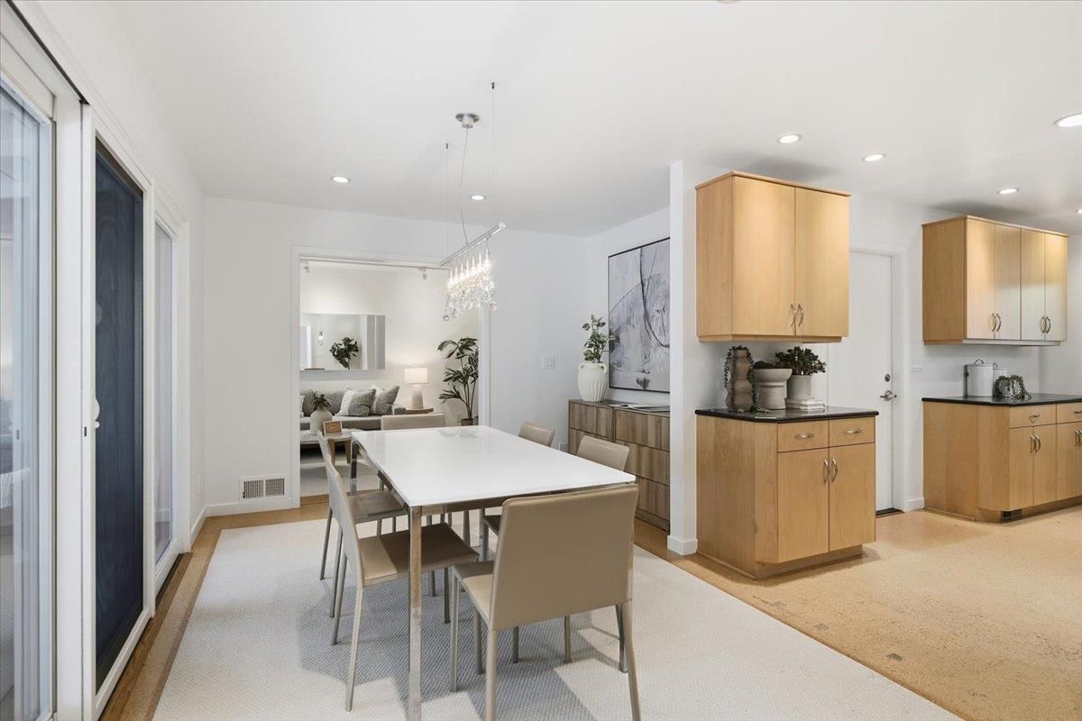 Chandelier, Dining room, Interior, Recessed Lighting