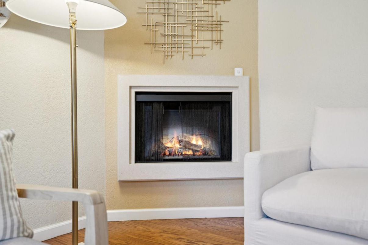 Fireplace, Interior, Wood Texture Flooring