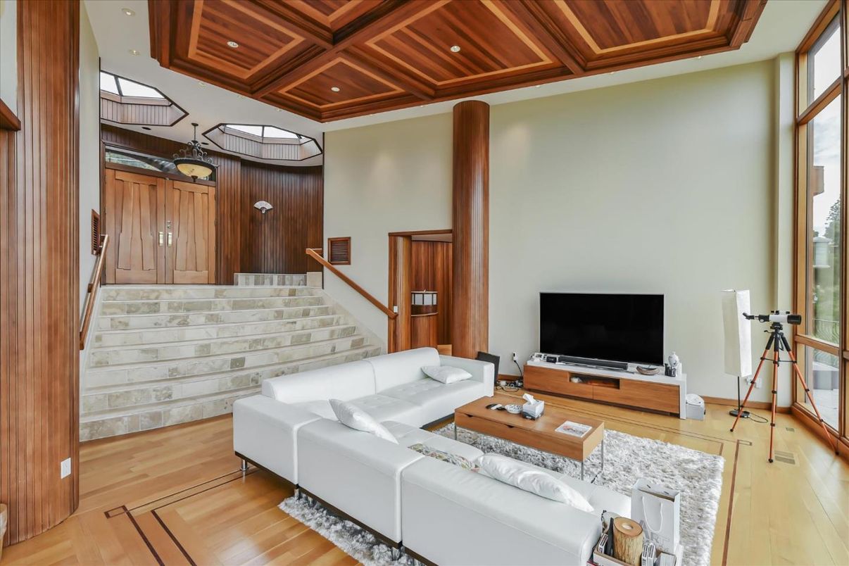 Interior, Living room, Recessed Lighting, Wooden Ceilings, Wood Texture Flooring