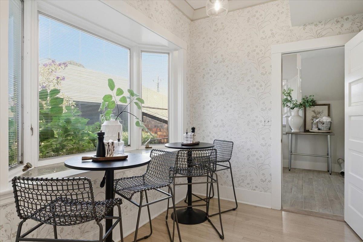 Dining room, Interior, Wood Texture Flooring