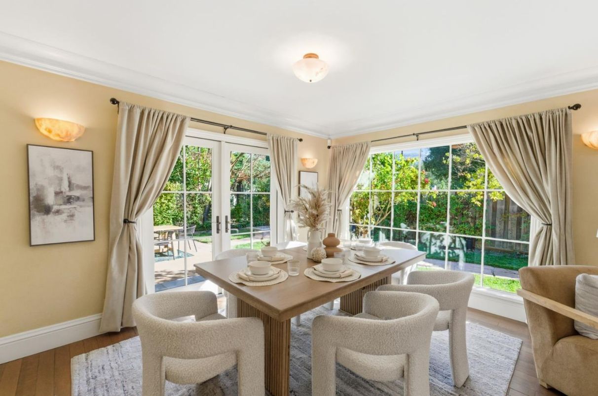 Dining room, Interior, Wood Texture Flooring
