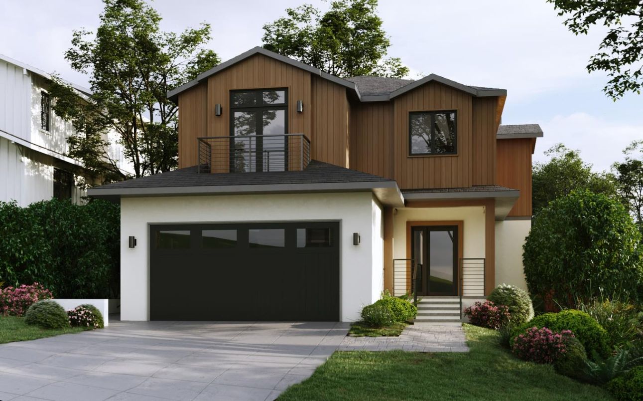 Attached, Exterior, Facade, Farmhouse