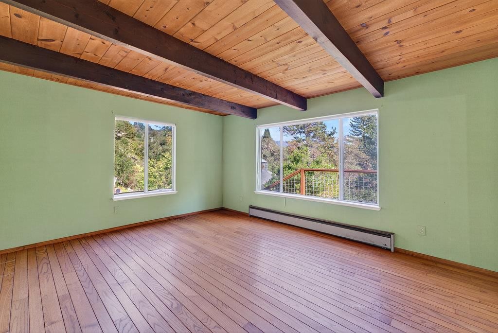 Empty room, Interior, Wooden Beams, Wooden Ceilings, Wood Texture Flooring