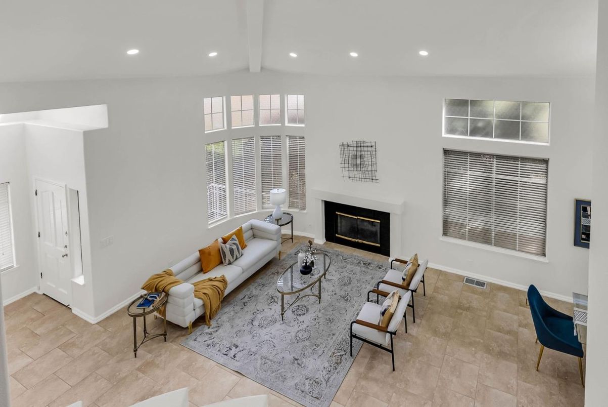 Fireplace, Interior, Living room, Recessed Lighting