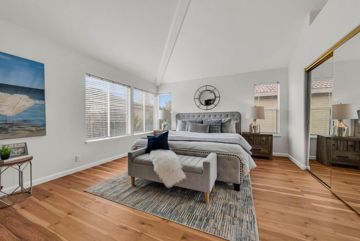 Bedroom, Interior, Wood Texture Flooring